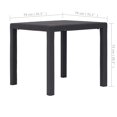 thumbnail image 4 of vidaXL Garden Table Brown 79x79x72 cm Plastic Rattan Look, 4 of 4