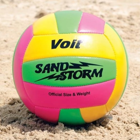 Voit Sandstorm Multi-Colored Soft Synthetic Leather Cover Beach Volleyball