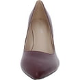 thumbnail image 2 of Marc Fisher Womens Viviene Leather Pointed Toe Pumps Red 5 Medium (B,M), 2 of 3