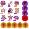 thumbnail image 2 of Miangastore 9pcs Graduation Party Decorations Graduation Season Honeycomb Centerpieces Graduation Table Decor, 2 of 8