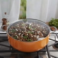 thumbnail image 2 of Infuse 10.5Qt Nonstick Aluminum Covered Caldero Jumbo Cooker Saute Pan with Glass Lid, Orange, 2 of 5