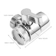 thumbnail image 2 of Adaptador de tubo de entrada de lavadora automática de dos vías para grifo de 2 piezas Accesorios para separador de agua multifunción universal con adaptador de grifo de 4 puntos (plateado), 2 of 7