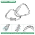 thumbnail image 2 of Uxcell 4-Pack Conector de Cadena Rápido, M4 5/32" Acero Inoxidable Triangular para Reparación de Cadena para Columpio/Camping/Excursionismo/Mochila, Anillo de Llave [Plata], 2 of 6