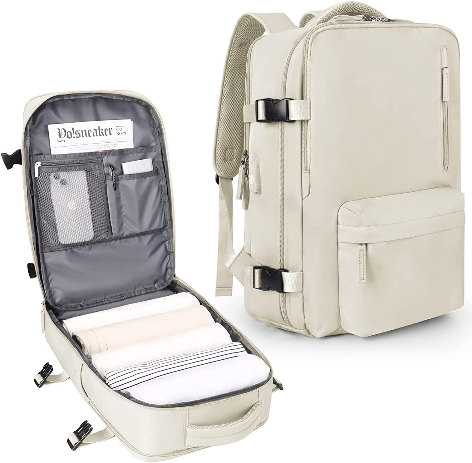 Large Travel Backpack for Women,Airline Flight Approved Waterproof 15.6