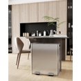 thumbnail image 2 of 16 Gallon Dual Kitchen Trash Can, 2-Compartment Trash & Recycle Bin Combo with Hinged Soft-Close Lids, Hands-Free Pedal, Airtight Stainless Steel Waste Bin - Silver, 2 of 6