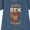 thumbnail image 3 of Instant Message - Happy Rex Giving - Toddler & Youth Girls Raglan Graphic T-Shirt, 3 of 6