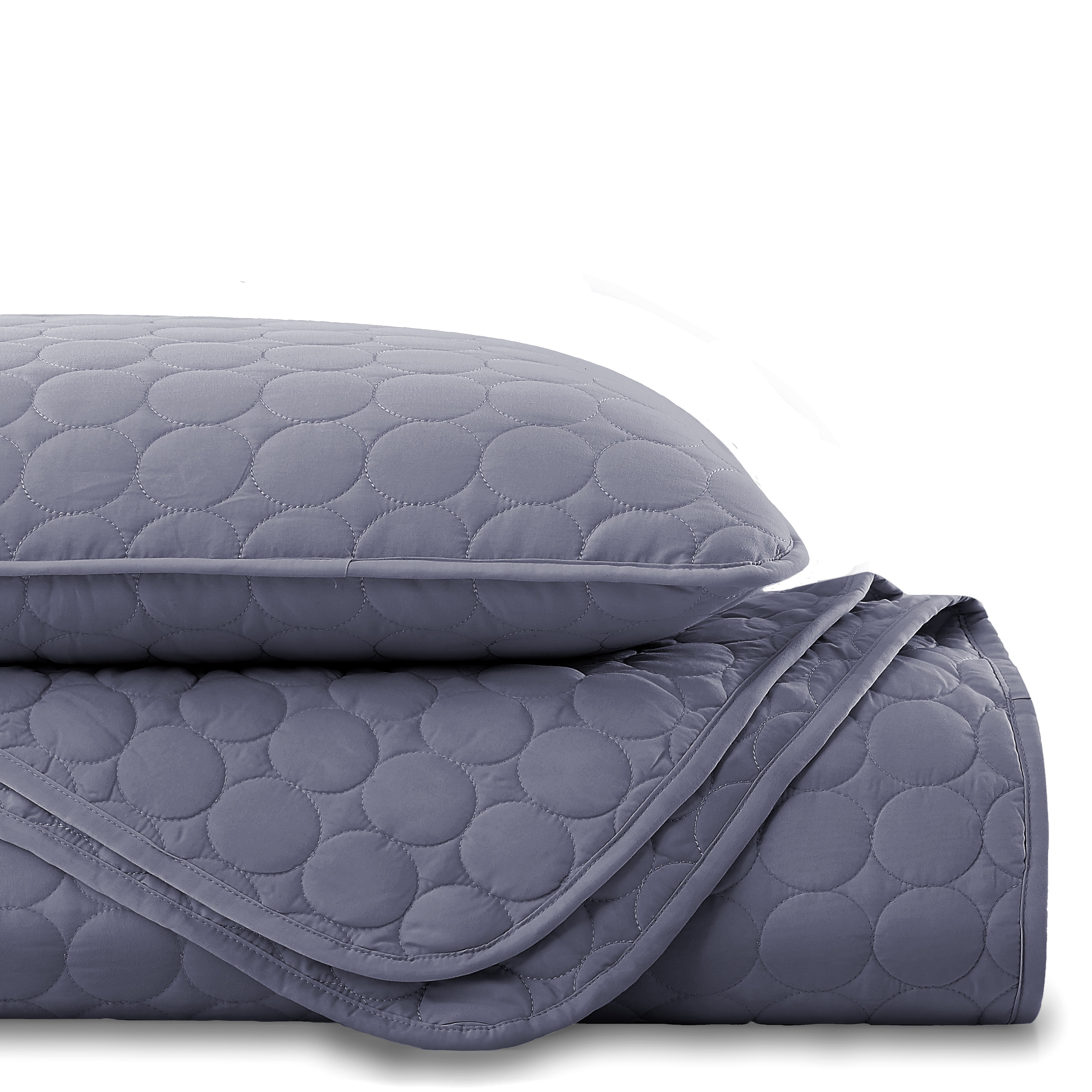 Southshore Fine Linens Oversized Quilt Bedding Set lightweight, soft coverlet bedspread 2-Piece with One matching sham , Denim, Twin / Twin XL