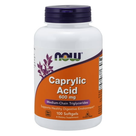 NOW Supplements, Caprylic Acid 600 mg, Medium-Chain Triglycerides, 100