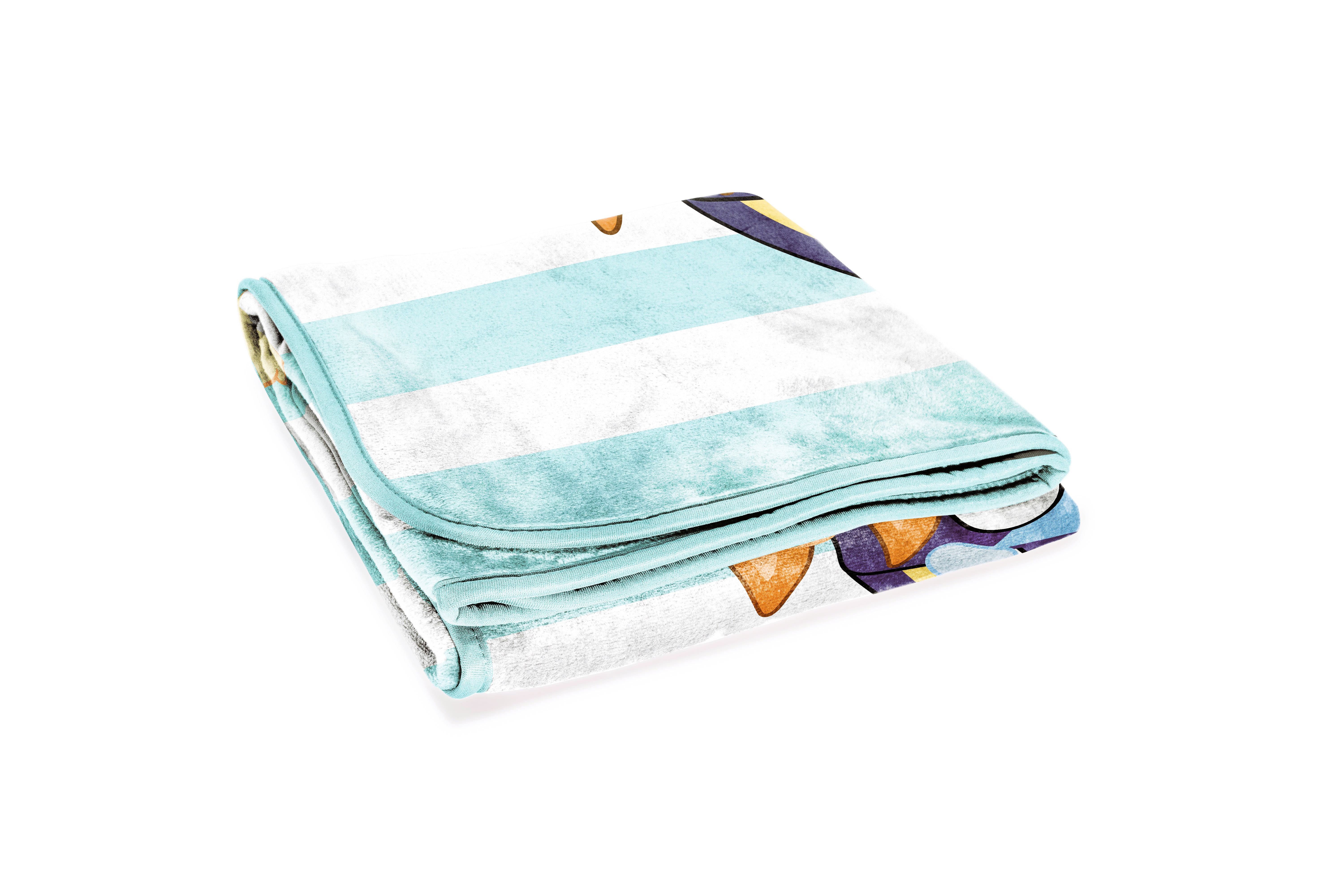 Bluey Jeté en Molleton au Toucher Soie 102 cm x 127 cm