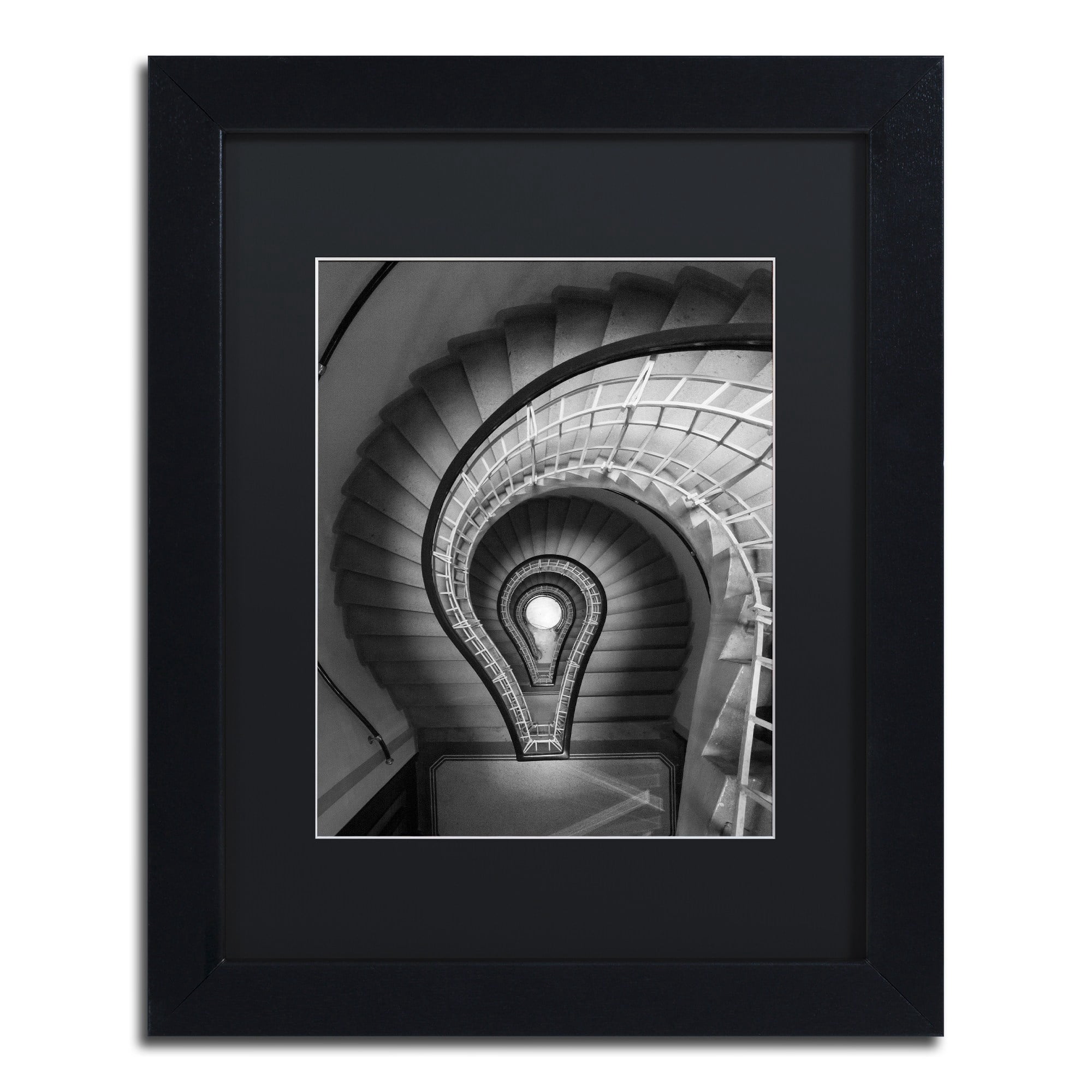 Moises Levy 'I Have An Idea' Black Matted Framed Art