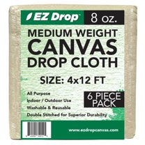 4 ft. x 12 ft. Canvas Dropcloth - 8 oz. - 6 pack