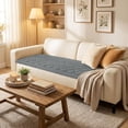 thumbnail image 6 of Couch Cover for Dogs Washable, Non Slip Fuzzy Pet Couch Covers，Sofa Pet Friendly, Thick Soft Sofa Slipcovers Cushion Protector,Gray 27.6" x 27.6", 6 of 10