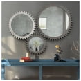thumbnail image 4 of Vintage Gear Mirror 34x34, Round Wood Wall Mirror Decorative, Bathroom Living Room Entryway Mirror Antique Brown, 4 of 7