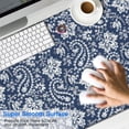 thumbnail image 2 of Long Mouse Pads for Desk,Blue Pioneer Flower and Paisley Pattern Desk Mats on Top Of Desks, Desk Mouse Pad Extra Large with 3mm Non-Slip Base and Stitched Edge for Gaming,Office,Work,Home 47.3"x23.6", 2 of 6