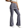 thumbnail image 6 of WAGUTH Women's Skirted Flare Leggings High Waist Ruched Skirt Overlay Bootcut Yoga Pants with Drawstring for Tennis Golf Gym, 6 of 6
