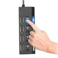 thumbnail image 1 of High Speed 4/7 Port USB Hub Power on/off hub; USB Switch Expander PC Notebook Laptop Multiple Converter Adapter Splitter, 1 of 8
