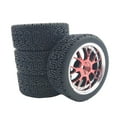 thumbnail image 4 of TISHITA 4 Pcs 1/10 1/14 1/18 1/16 Roues RC Pneus pour Wltoys 144001 HSP Camions Rouge, 4 of 7