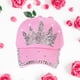 thumbnail image 1 of Moda Rhinestones Imitación Perla Corona Niñas Niños Gorras De Béisbol Peaked Snapback Sombrero Rosa, 1 of 2