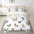 thumbnail image 2 of Erosebridal Chic Butterfly Bedding Sets Twin Size , Botanical Eucalyptus Comforter Sets with Sheets, Microfiber 7pcs, 2 of 5
