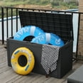 thumbnail image 5 of 380L/100Gal Litre ‎Polypropylene(PP) Deck Box Rustproof storage for Patio Furniture with Gas Poles, Garden Tools and Pool Toys, Durable Lockable lid, UV Protected, Weatherproof, Black, 5 of 8
