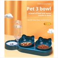 thumbnail image 3 of para Mascotas con Bebedero, Diseño , Juego de Inclinados para Agua y Comida con Botella de Agua por Gravedad para Proteger el Cuello., 3 of 5