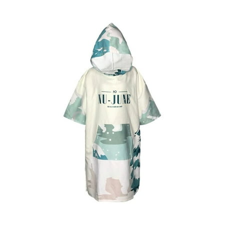 

Nu-June Microfiber Changing Robe Women Man Swimming Diving Bathrobe Cloak Printing Bath Towel Outdoor Hooded Beach Poncho Towels