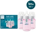 thumbnail image 4 of Philips Avent Anti-colic Bottle with AirFree Vent, 9oz, 3pk, Pink, SCY703/13, 4 of 16