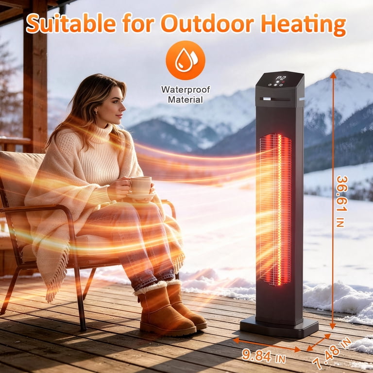 Airo Comfort 1500W 36.6" Tower Infrared Space Heater photo 2