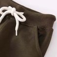 thumbnail image 5 of HAOTAGS Toddler Boys Pants, Elastic Casual Sports Pants Narrow-legged Solid Brown 5 T, 5 of 9