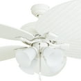 thumbnail image 2 of Honeywell Palm Lake 52 Inch Indoor Outdoor Ceiling Fan with Light and Pull Chain, White, 2 of 9