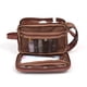 thumbnail image 1 of Bolsas de maquillaje de PU Bolsa de cosméticos impermeable portátil para regalos de vacaciones (marrón) Likrtyny Cuidado Belleza, 1 of 9