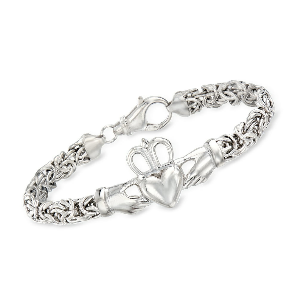 RossSimons RossSimons Sterling Silver Byzantine Claddagh Bracelet