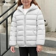 thumbnail image 3 of Girls Boys Winter Coat Hooded Puffer Jacket Packable Lightweight Down Coats Warm Waterproof Snow Jackets with Pockets, 3 of 5
