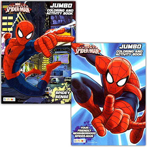 Spider-man Coloring & Activity Book Set (2 Books ~ 96 pgs each) by Marvel  Comics 