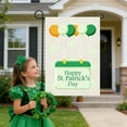 thumbnail image 4 of AuroraX St. Patrick's Day Shamrock Pot Of Gold Leprechaun Garden Flag 12.5 x 18 Inch Green Everything Garden Flag Four-Leaf Clover Spring Home Decoration for Indoor & Outdoor Party, 4 of 6