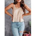 thumbnail image 4 of Women'S Sequin Tank Top Sleeveless Camisole Vest Tank Tops Shining Shirts Champagne XL, 4 of 7