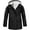 Black, variant on Girls All Weather Lined Raincoat Windbreaker Hooded Jacket for Outdoor Hiking Camping Winter Warm Thermal Windproof Softshell Coat-Girls Jacket,Boys Jacket,Size:11-12 Years