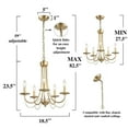 thumbnail image 3 of LNC 5-Light Modern/Contemporary Chandelier for Kitchen Island, Gold, 3 of 11