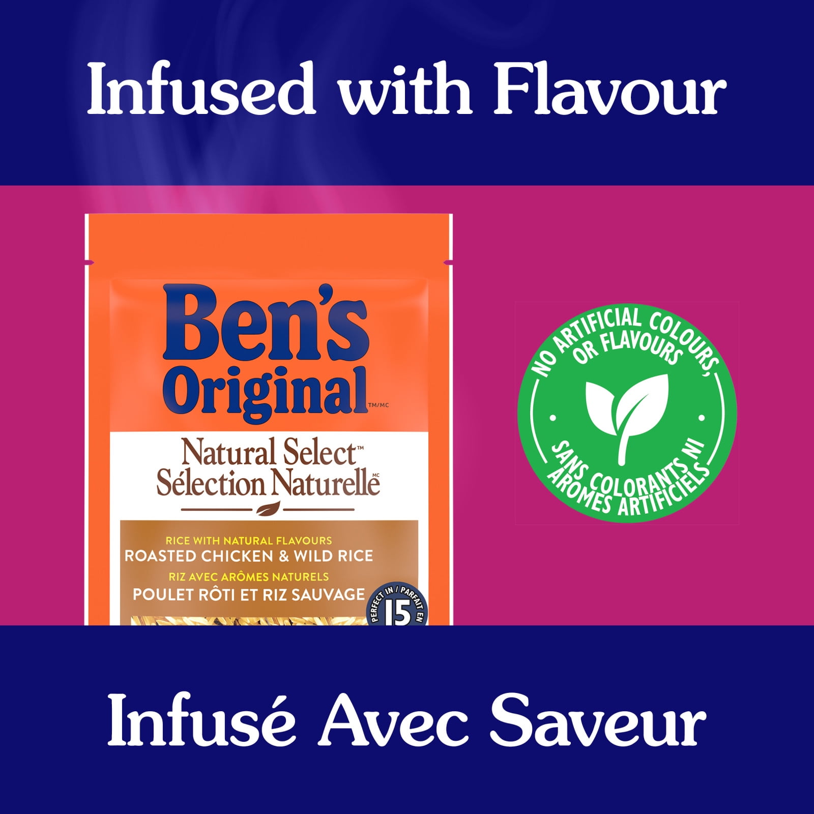 BEN'S ORIGINAL SÉLECTION NATURELLE poulet rôti et riz sauvage, sachet de 365 g