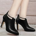 thumbnail image 5 of Wowcloth Women's Fashion Ankle Boots – Pointed Toe High Heel Fashion Casual Versatile for Trendy Autumn Winter Stylish Footwear, 5 of 9