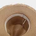 thumbnail image 2 of AWZXDE Straw Hat For Women and Men With a Wide Brim and Seashell Decor Packable Beach Sun Hat Casual Fashion Vacation Accessory For Summer and Outdoor Activities Khaki,One Size, 2 of 6