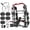 M4-Red Package ( bench & 260LBS BP ), variant on Mikolo Smith Machine Home Gym, 2200 lbs Power Rack Cage with Cable Crossover, Weight Bar, 360° Landmine, Barbell Holders and Other Attachments, Total Body Strength Training Cage