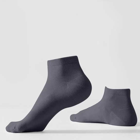 Riecok Mens Crew Socks Lightweight Cushioned Ankle Socks Short Low Cut Stretched Breathable Athletic Socks for Travel Hiking and Running
