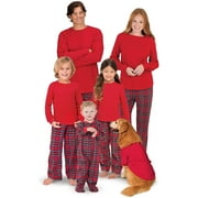 Red Flannel Stewart Plaid Matching Family Christmas Pajama Set