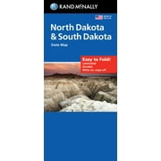 Rand McNally Easy to Fold: North Dakota, South Dakota Laminated Map (Paperback)