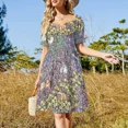 thumbnail image 4 of Vestido sin mangas con estampado de cobayas de pelo largo y jardín floral Vestidos largos Vestido de playa Vestidos de mujer Vestido, 4 of 7
