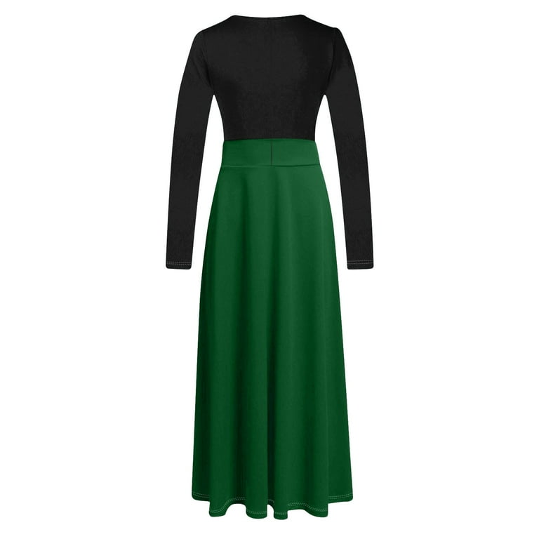 color block dresses for fall Anna-Kaci Womens Dresses Lace Long Sleeve V Neck Fall Maxi Dress for W –  ALILANG.COM main image 1