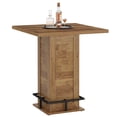 thumbnail image 2 of Fnova 31 Inch Square Bar Height Table with Metal Footrest, Industrial Bar Table for Home Bar Bistro Cafe Small Space, 2 of 14