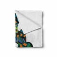 thumbnail image 2 of African Soft Flannel Fleece Throw Blanket, Black Girl in a Traditional Dress Performing an Dance Native Zulu, Cozy Plush for Indoor and Outdoor Use, 50" x 60", Multicolor, by Ambesonne, 2 of 6