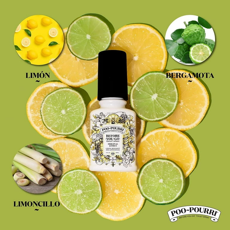 Poo-Pourri Before-You-Go Toilet Spray, Original Citrus, Travel Size 10 mL -  Lemon, Bergamot and Lemongrass, 0.34 Fl Oz (Pack of 1) 0.34 Fl Oz (Pack of